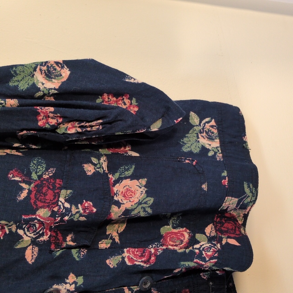 Maurices Navy Blue Pink Floral pattern jacket 3/4 sleeve Size 3X - Picture 4 of 8